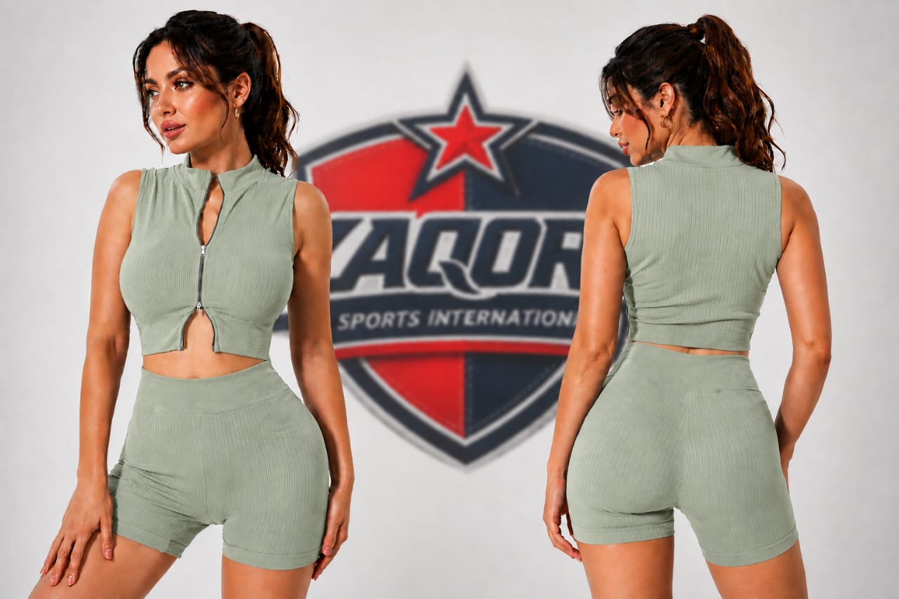 Rib Zip Activewear set