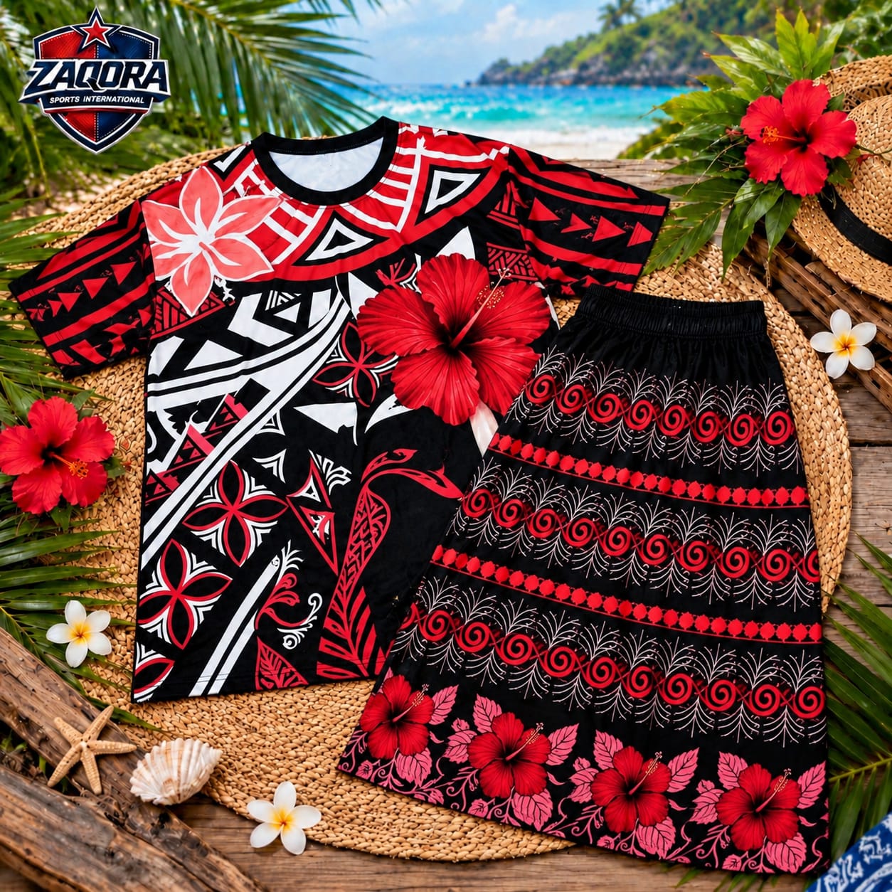 Polynesian Print Co-ord Set - Image 4