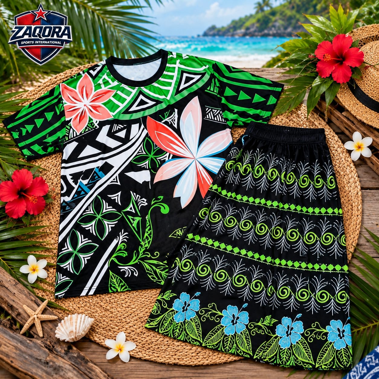 Polynesian Print Co-ord Set