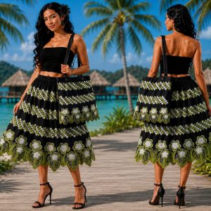 Tropical Bloom Skirt & Bag Set