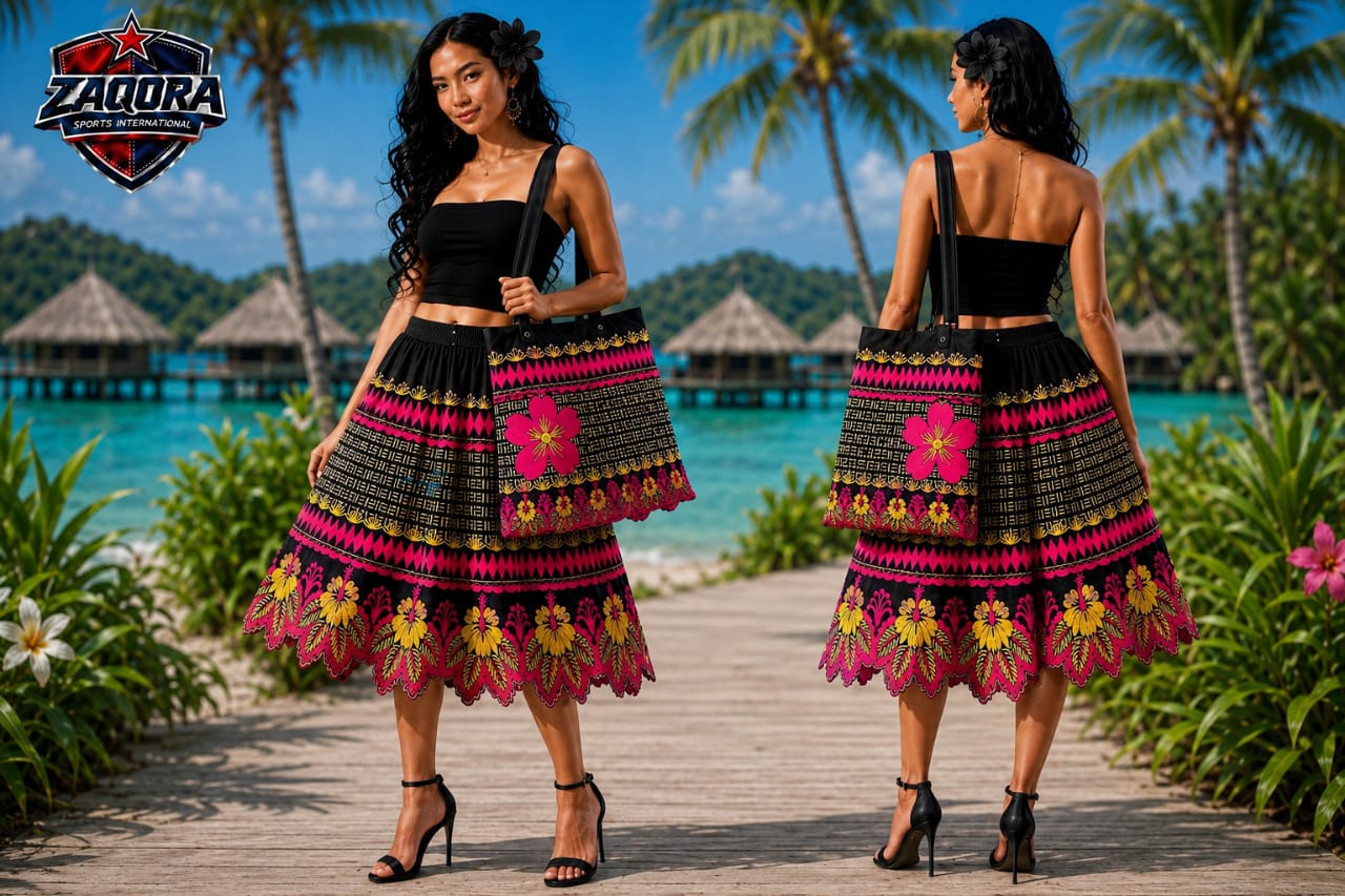 Tropical Bloom Skirt & Bag Set - Image 4