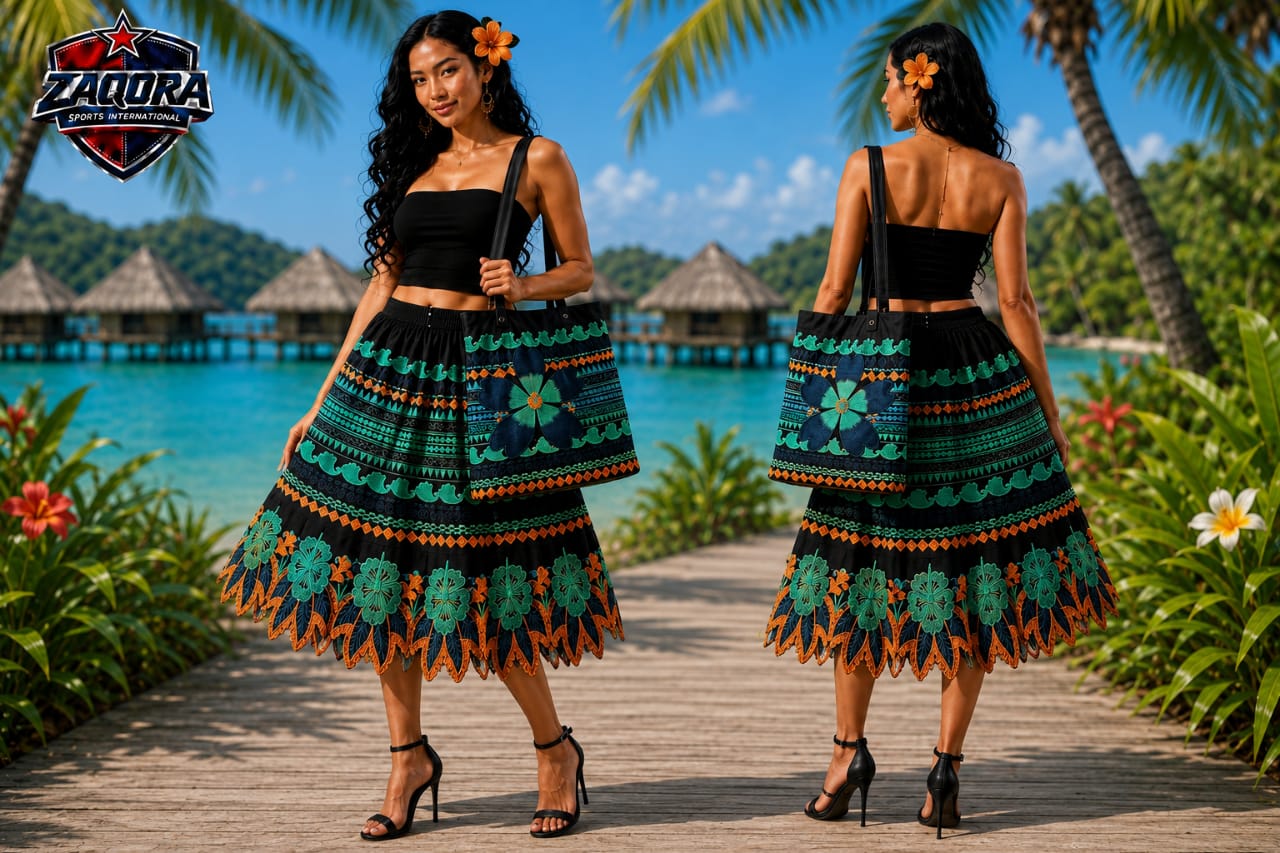 Tropical Bloom Skirt & Bag Set - Image 3