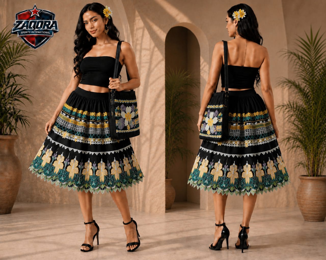 Tropical Bloom Skirt & Bag Set - Image 7