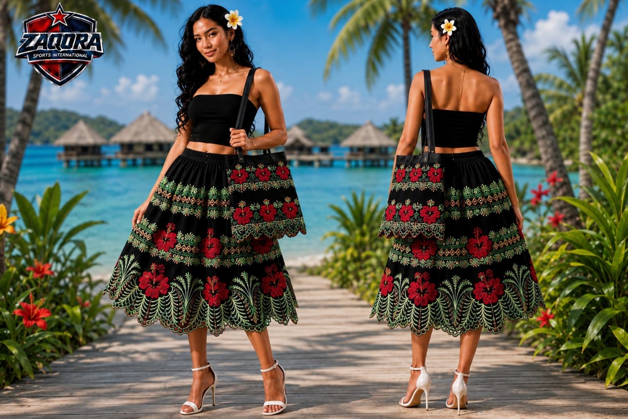 Tropical Bloom Skirt & Bag Set - Image 6
