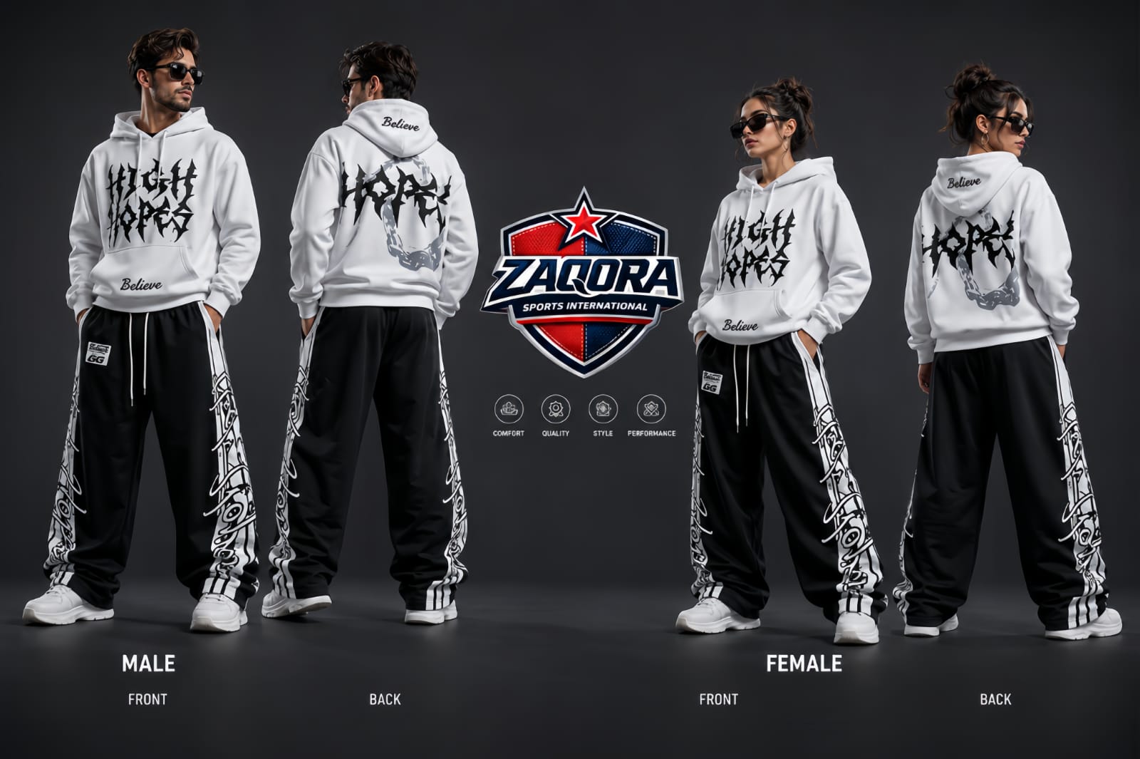 Custom Embroidered Streetwear Tracksuits