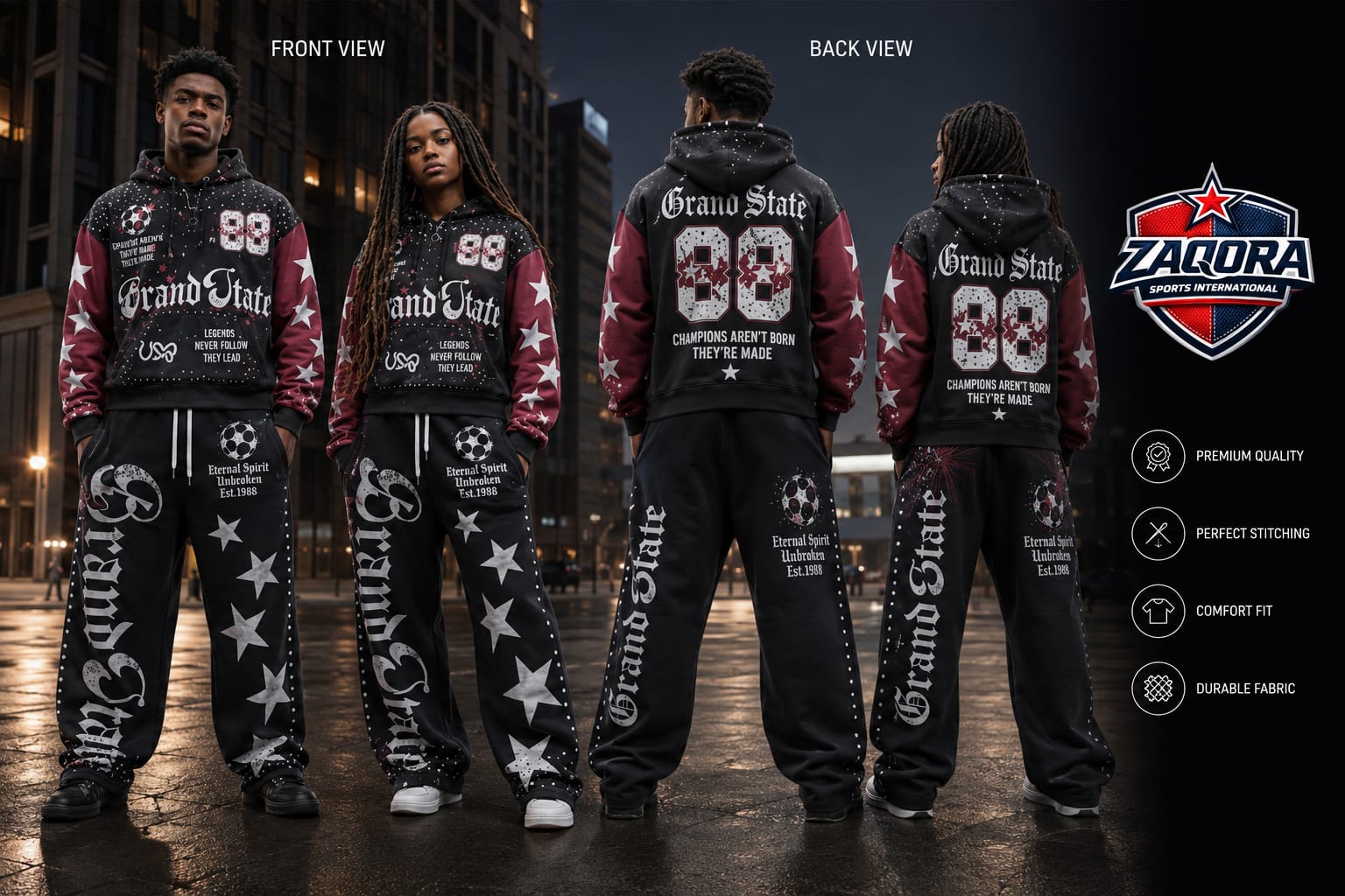 Custom Embroidered Streetwear Tracksuits - Image 3